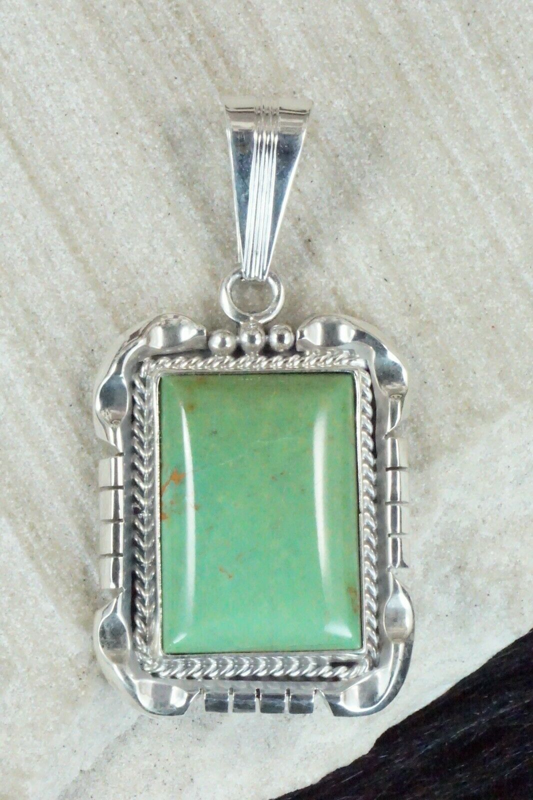 Turquoise & Sterling Silver Pendant - Samuel Yellowhair