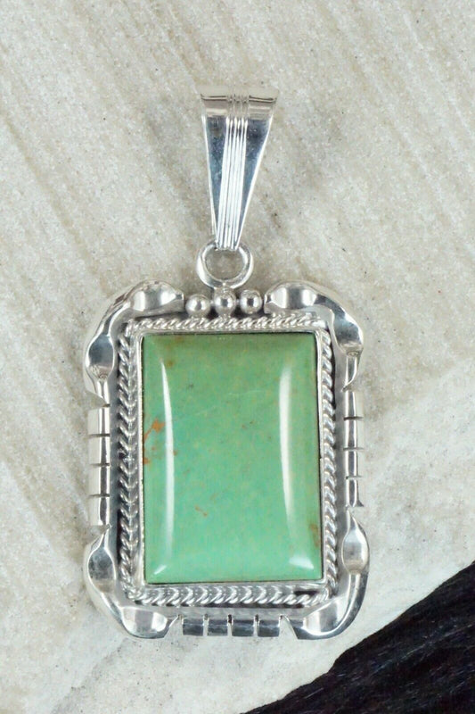 Turquoise & Sterling Silver Pendant - Samuel Yellowhair