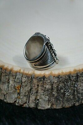 Navajo Sterling Silver Ring - Derrick Gordon - Size 8.5 - High Lonesome Trading