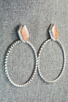 Coral & Sterling Silver Earrings - Annie Spencer