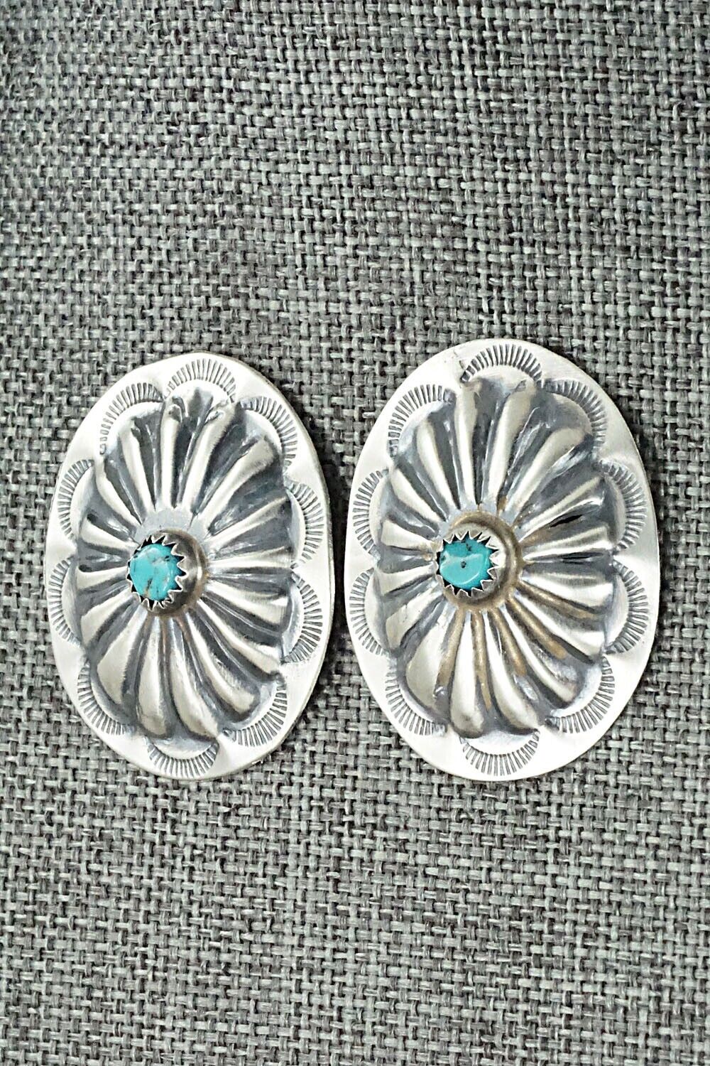 Turquoise & Sterling Silver Earrings - Joan Begay