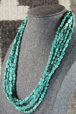Navajo 5 Strand Turquoise Necklace - Native American