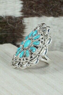 Turquoise and Sterling Silver Ring - Jaz Wilson - Size 9