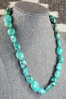 Turquoise & Sterling Silver Necklace - Navajo