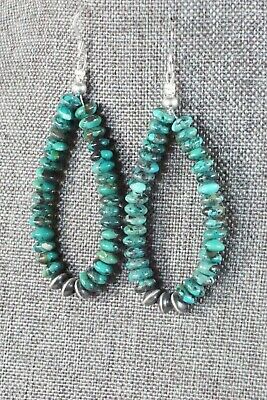 Turquoise & Sterling Silver Earrings - Navajo