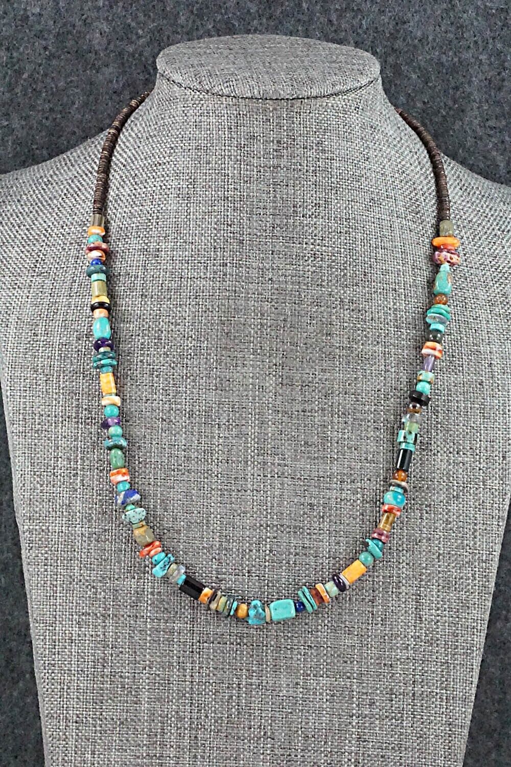 Multi Stone and Sterling Silver Necklace - Helen Tsosie