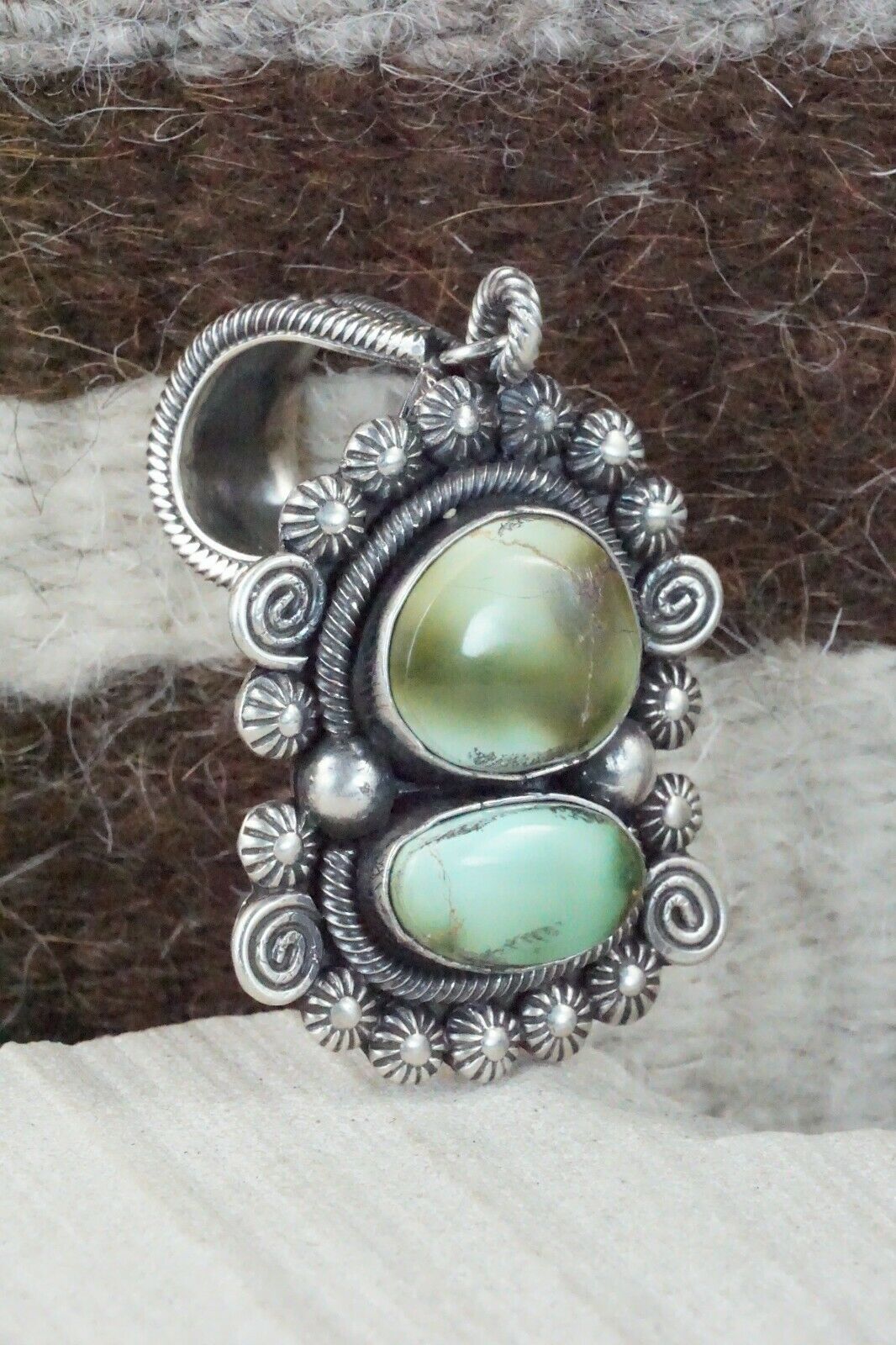 Turquoise & Sterling Silver Pendant - Jess Martinez