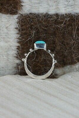Navajo Turquoise and Sterling Silver Ring - Andrew Vandever - Size 5.75