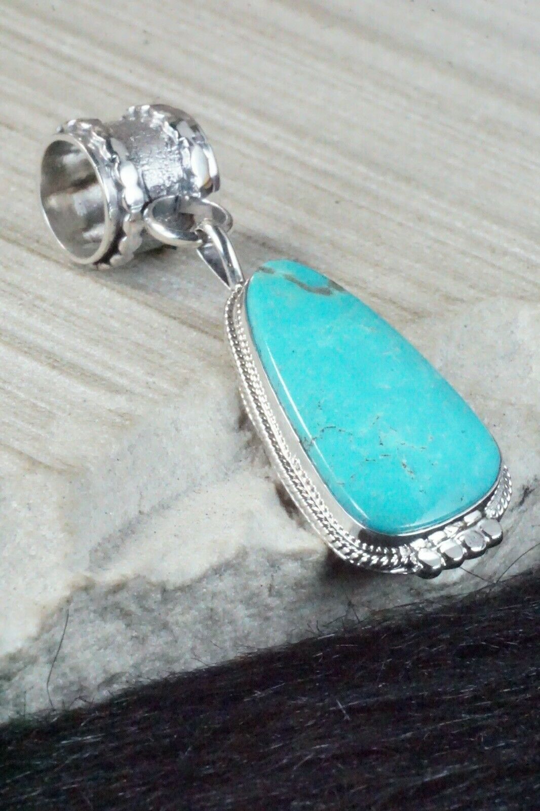 Turquoise and Sterling Silver Pendant - Sharon McCarthy