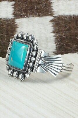 Turquoise and Sterling Silver Bracelet - Leon Martinez