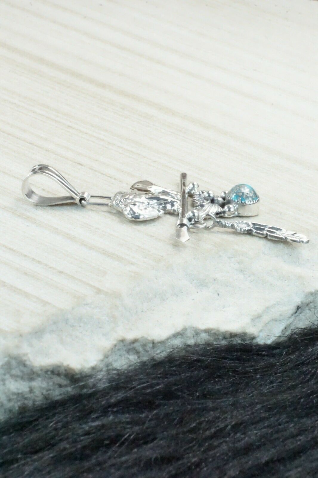 Turquoise & Sterling Silver Pendant - Davey Morgan