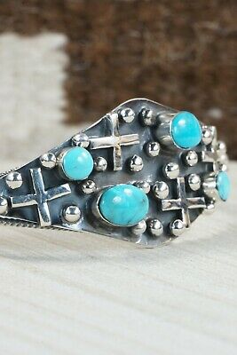 Navajo Turquoise and Sterling Silver Bracelet - Gregg Yazzie