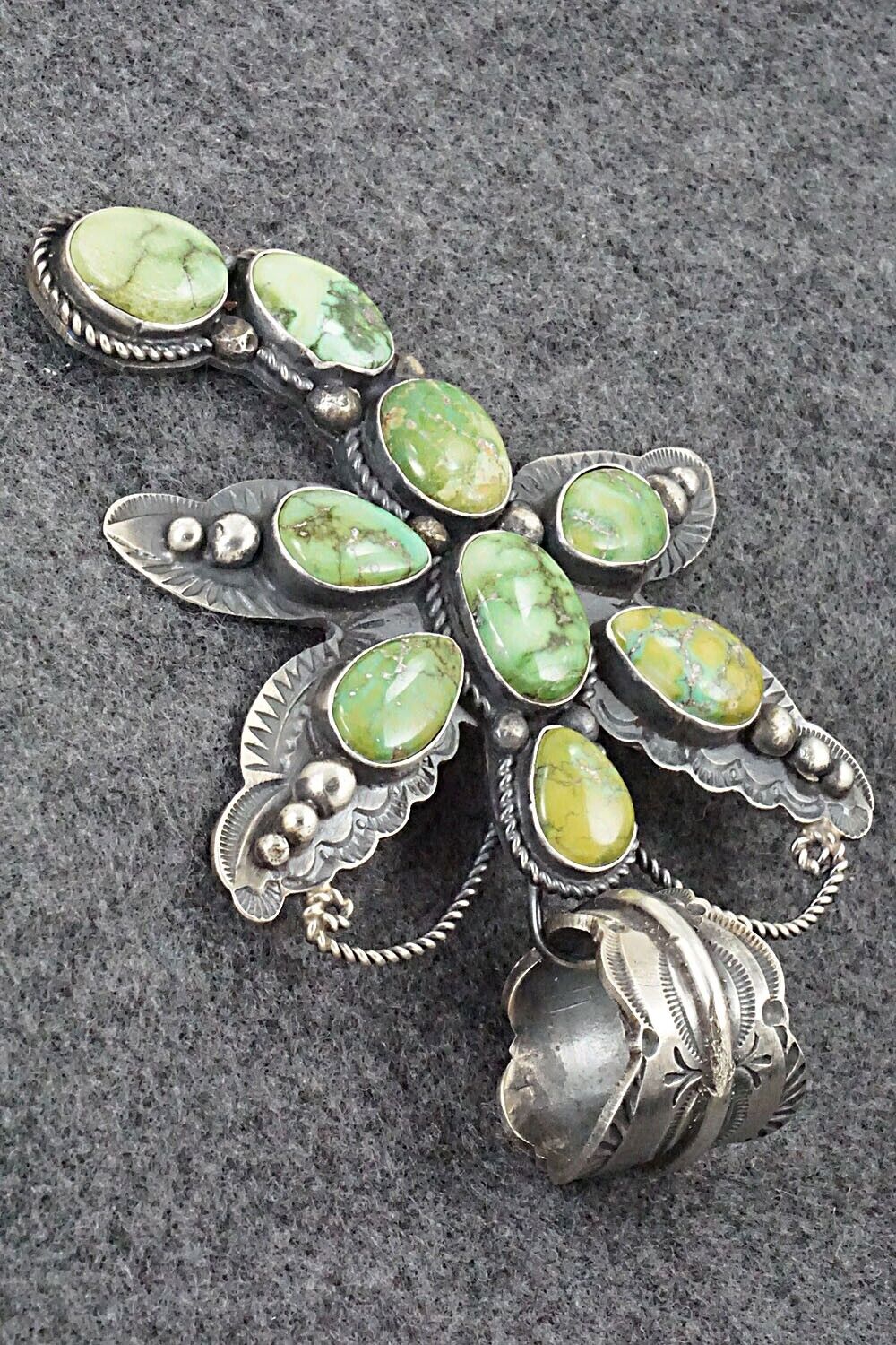 Turquoise & Sterling Silver Pendant - Shawn Cayatineto