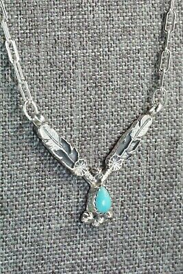 Turquoise & Sterling Silver Necklace - Tom Dinesto