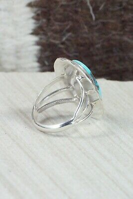 Turquoise & Sterling Silver Ring - Samuel Yellowhair - Size 8.75