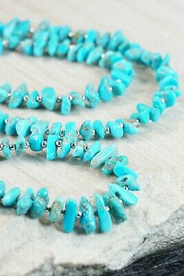 Navajo Turquoise and Sterling Silver Necklace and Earrings - Victoria Caliditto