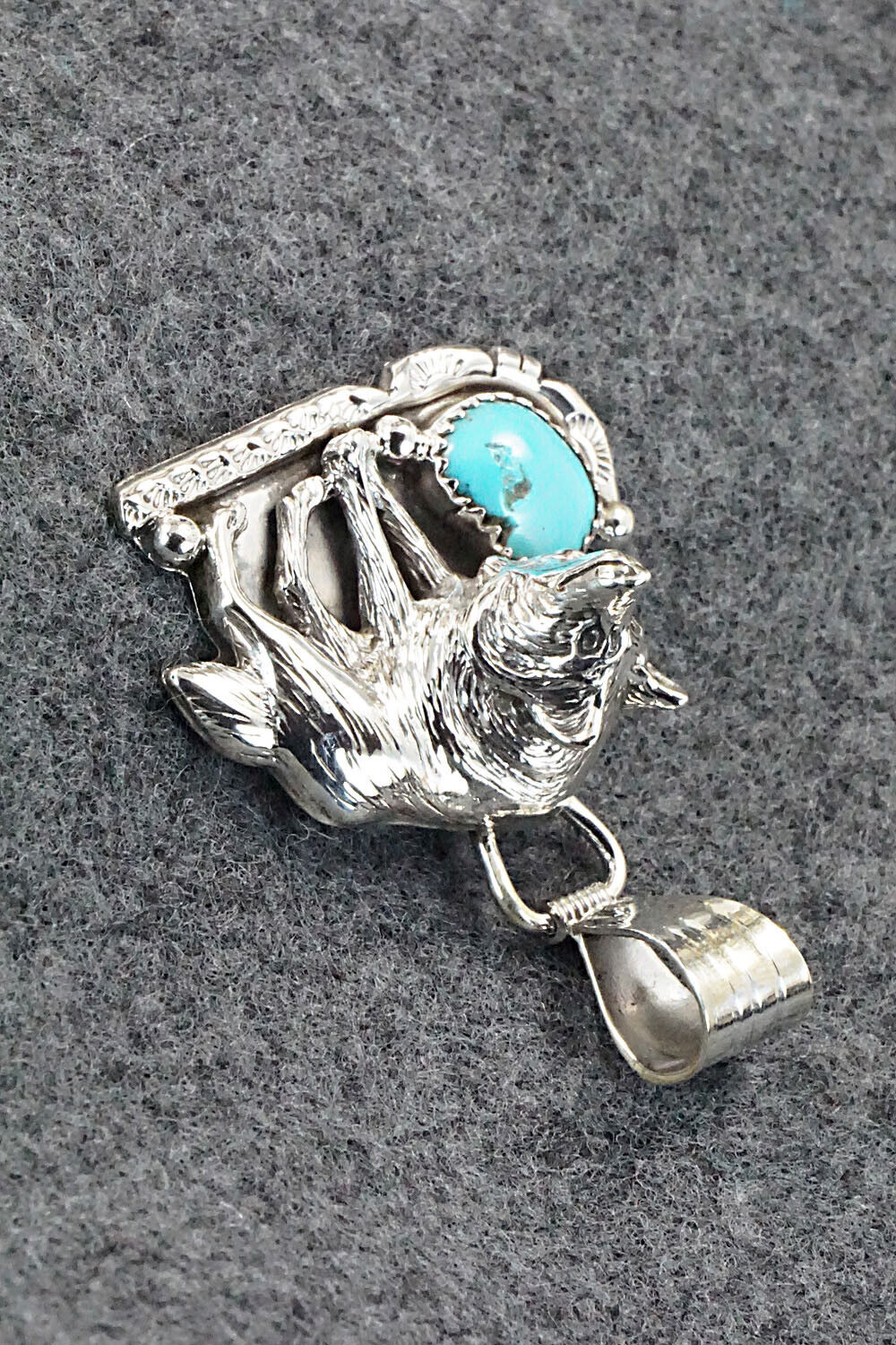 Turquoise & Sterling Silver Pendant - Jeannette Saunders