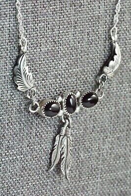 Onyx & Sterling Silver Necklace - Sadie Jim