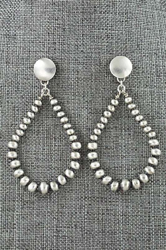 Sterling Silver Navajo Pearl Earrings - Amanda Perry