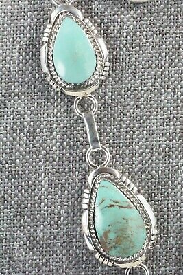 Turquoise & Sterling Silver Necklace and Earrings - Tom Lewis