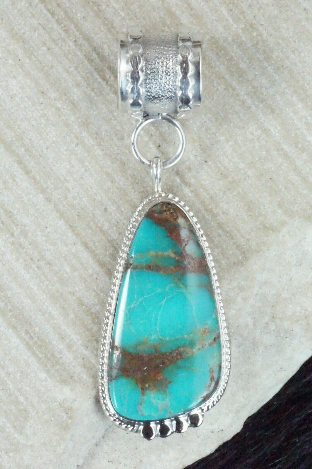 Turquoise & Sterling Silver Pendant - Sharon McCarthy