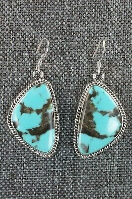 Navajo Turquoise & Sterling Silver Earrings - Rosie Chee