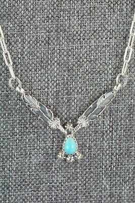 Turquoise & Sterling Silver Necklace - Tom Dinesto