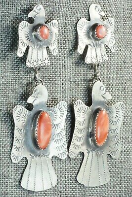 Spiny Oyster & Sterling Silver Earrings - Gabrielle Yazzie