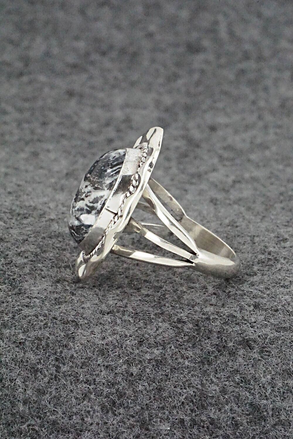 White Buffalo & Sterling Silver Ring - Samuel Yellowhair - Size 7.5