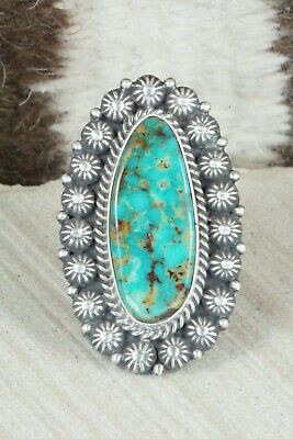 Royston Turquoise and Sterling Silver Ring - Michael Calladitto - Size 7.5