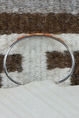 Navajo Spiny Oyster & Sterling Silver Bracelet - Wilbert Muskett - High Lonesome Trading