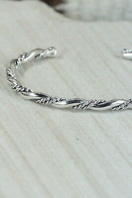 Navajo Sterling Silver Bracelet - Elaine Tahe