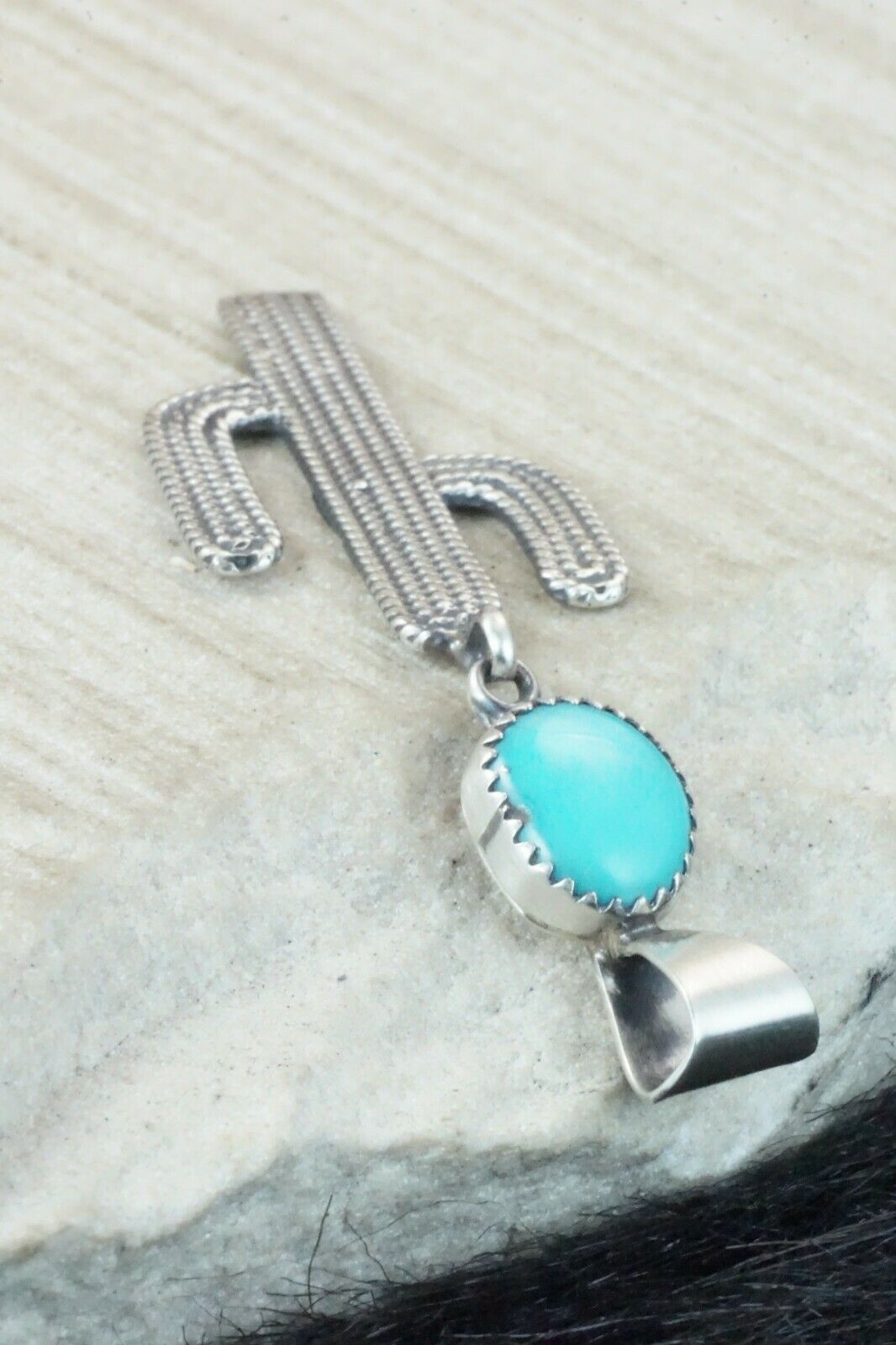 Turquoise and Sterling Silver Pendant - Annie Spencer