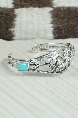 Turquoise & Sterling Silver Bracelet - Bobby Platero