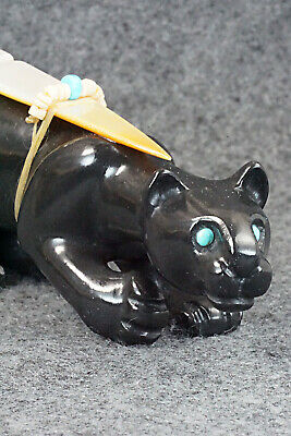 Mountain Lion Zuni Fetish Carving - Albert Eustace