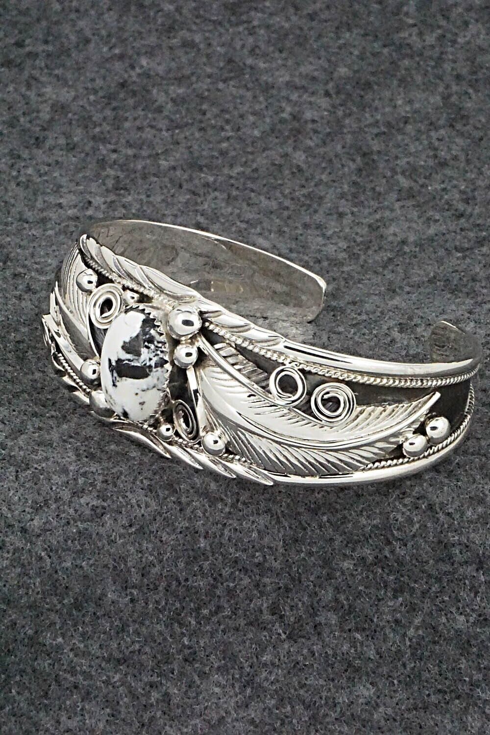 White Buffalo & Sterling Silver Bracelet - Davey Morgan