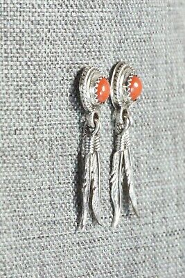 Coral and Sterling Silver Earrings - Sadie Jim