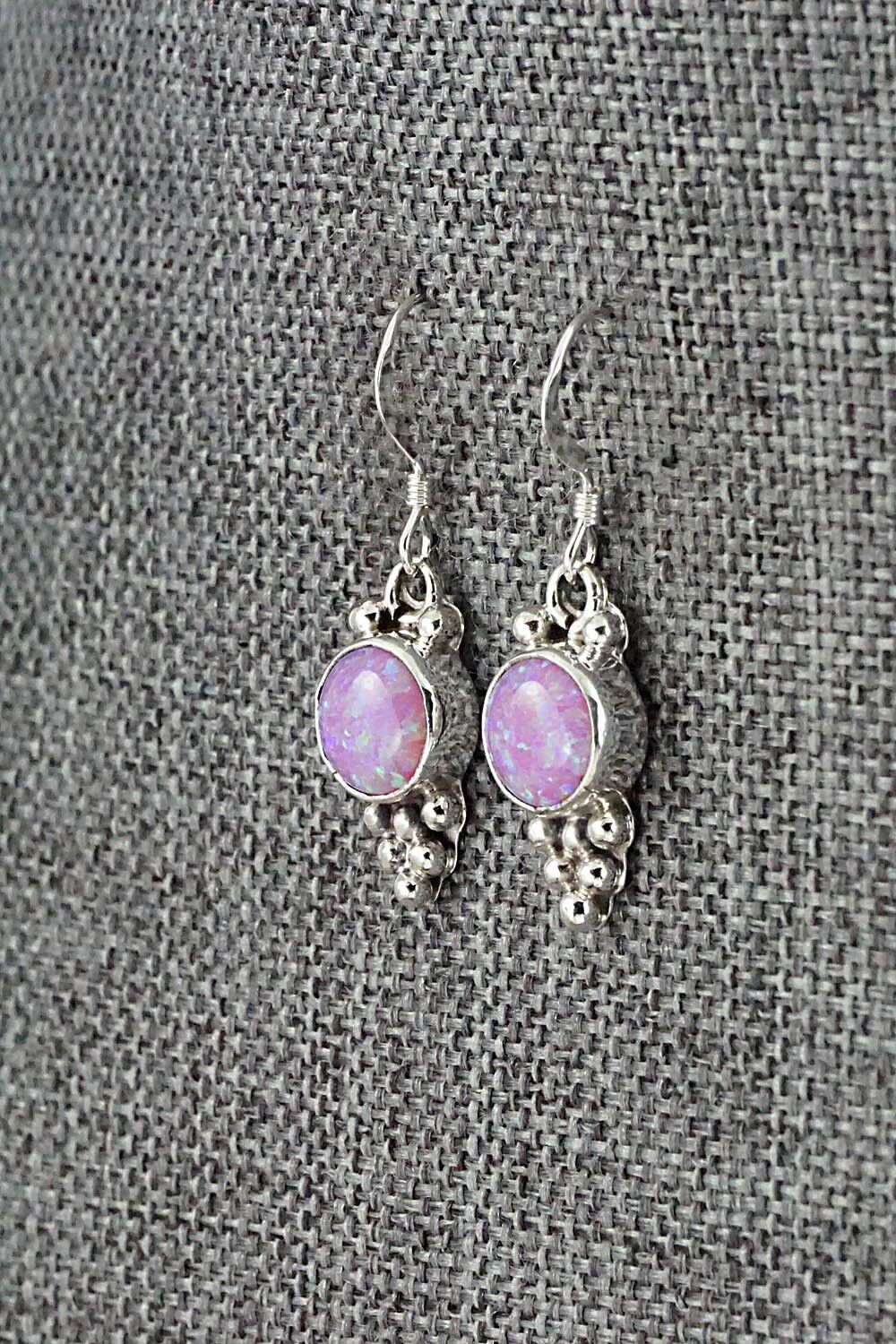 Opalite & Sterling Silver Earrings - Adelarae Yazzie