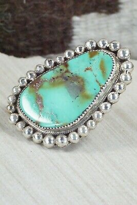 Turquoise & Sterling Silver Ring - Ray Nez - Size 7