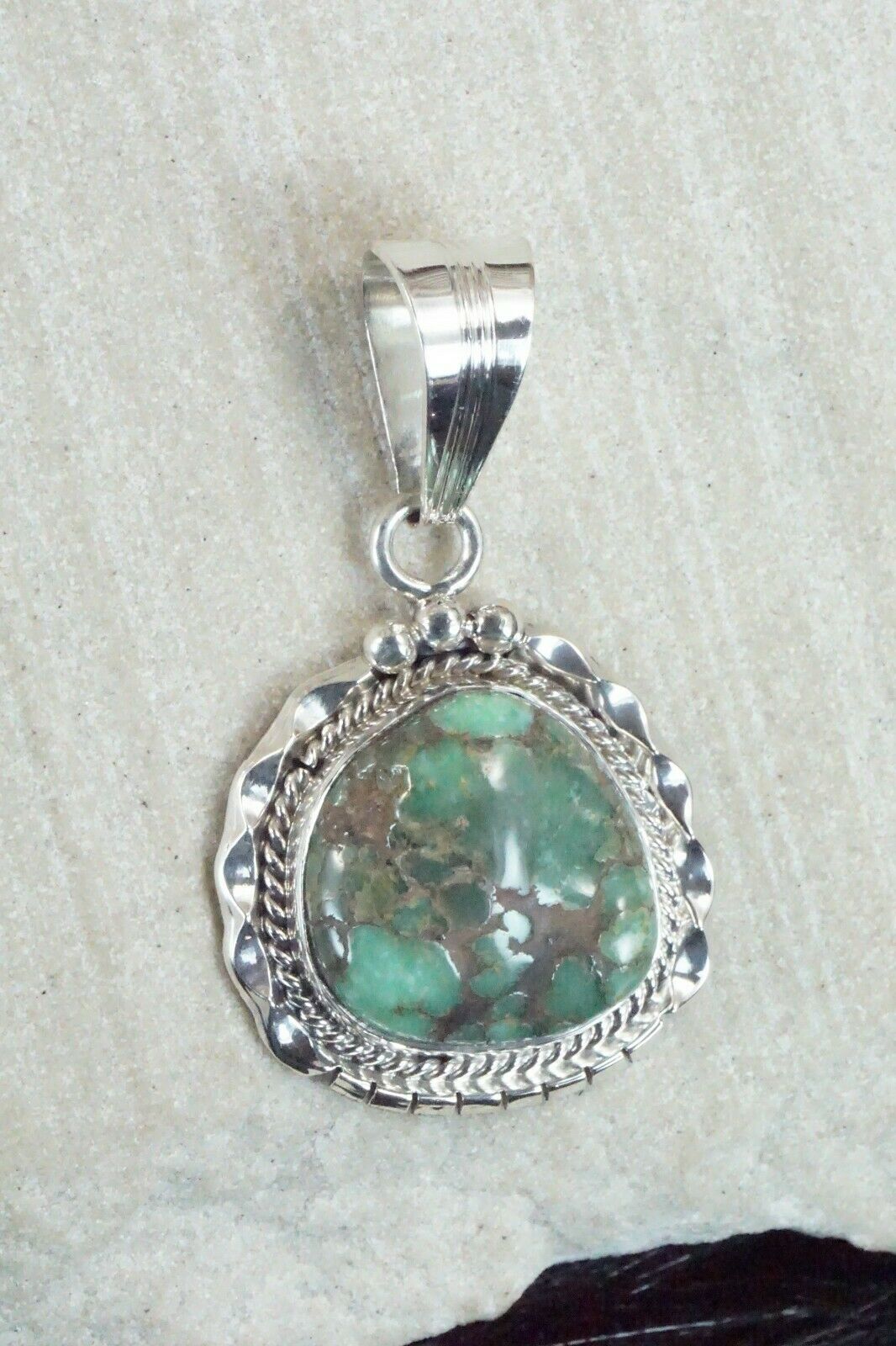 Turquoise & Sterling Silver Pendant - Samuel Yellowhair