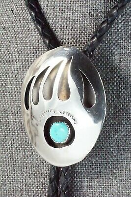 Turquoise & Sterling Silver Bolo Tie - Pearlene Spencer