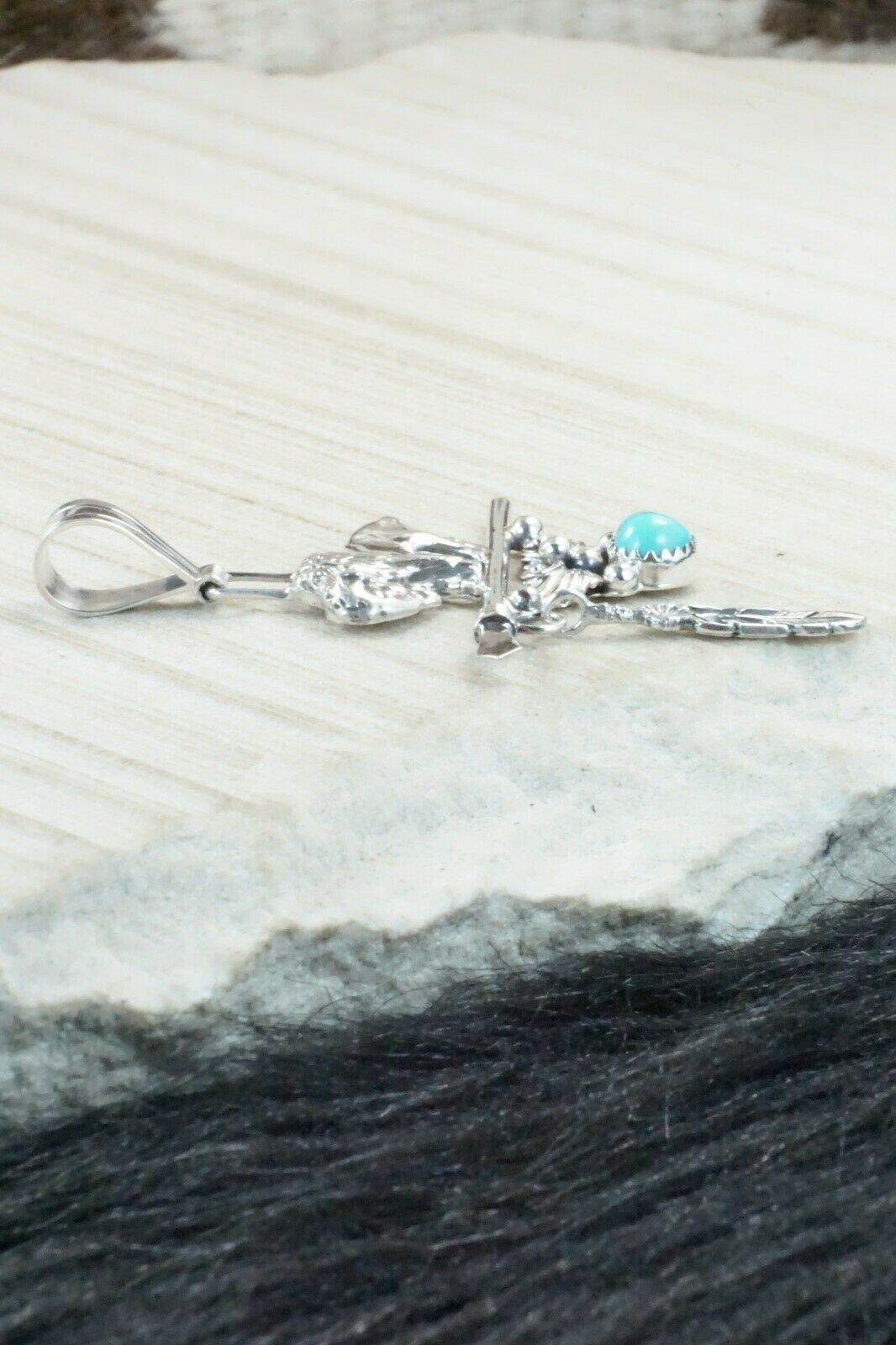 Turquoise & Sterling Silver Pendant - Davey Morgan
