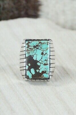 Navajo Turquoise and Sterling Silver Ring - Ray Jack - Size 9.75