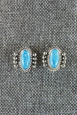 Navajo Turquoise & Sterling Silver Earrings - Jan Mariano