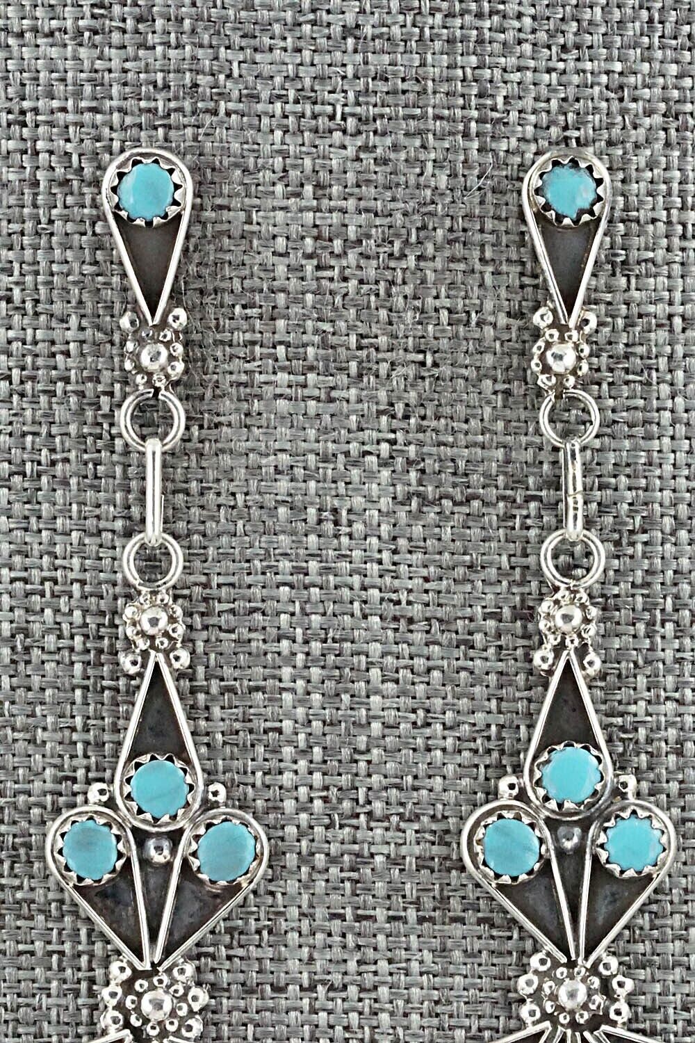 Turquoise & Sterling Silver Earrings - Vivianita Booqua