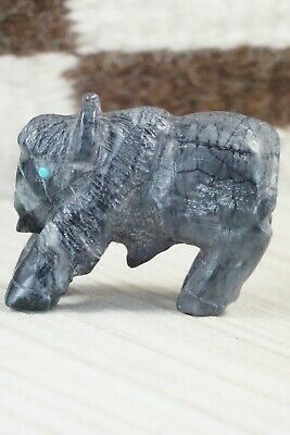 Buffalo Zuni Fetish Carving - Derrick Kaamasee