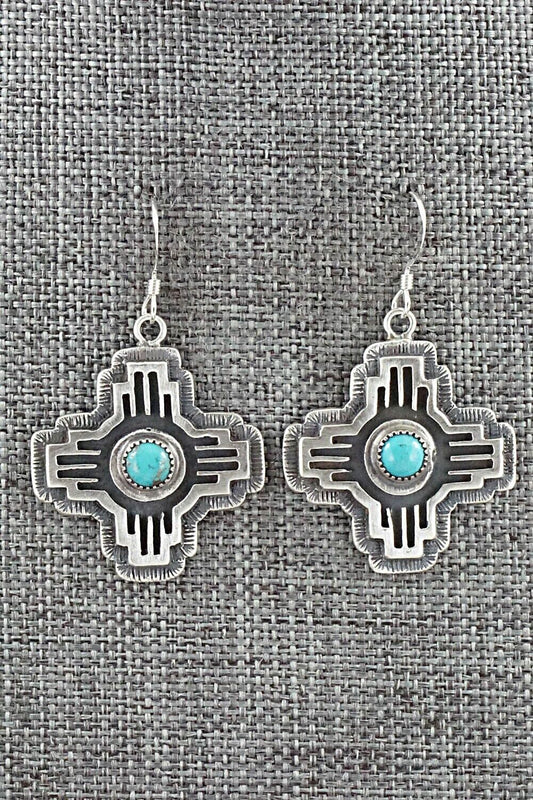 Turquoise & Sterling Silver Earrings - Annie Spencer