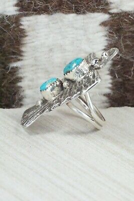 Turquoise & Sterling Silver Ring - Delbert Arviso - Size 8