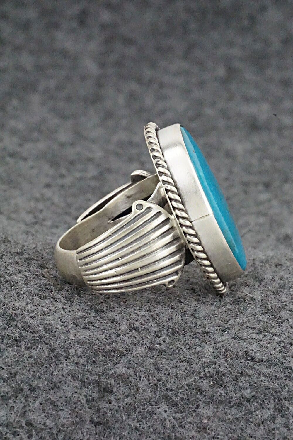 Turquoise & Sterling Silver Ring - Samuel Yellowhair - Size 6.75