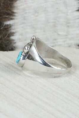 Turquoise & Sterling Silver Ring - Wilbur Myers - Size 10.5